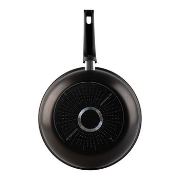 Sartén Wok Antiadherente Vasconia Esencial de Aluminio 28 cm - Negro